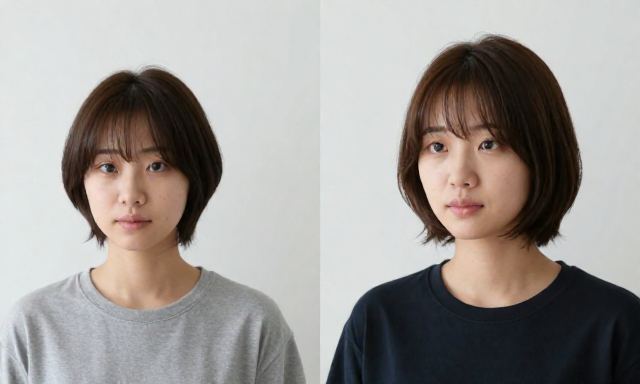 둥근얼굴헤어스타일 관련 이미지 - 둥근얼굴헤어스타일 추천: 얼굴형 보완을 위한 베스트 스타일 가이드